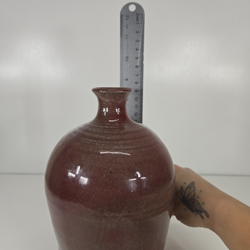 Signed 1993 Quan Sec Studio Pottery Vase Jug Handmade Stoneware Ceramic Art Glaz - Picture 8 of 17